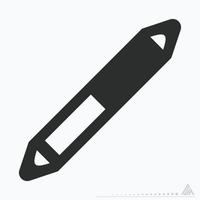 icona vettore di matita doppio occhio - stile glifo