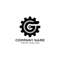 lettera g Ingranaggio ingegnere logo design modello elemento vettore