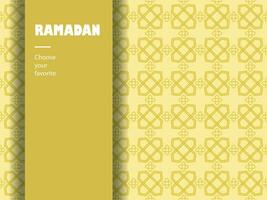 Arabo modello islamico Ramadan sfondo senza soluzione di continuità vettore sfondo ornamentale