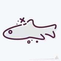 icona pesce - mbe syle vettore