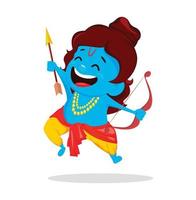 Lord Rama con arco e frecce vettore