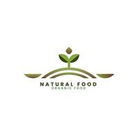 naturale biologico agrofattoria concetto logo design vettore modello