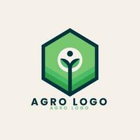 naturale biologico agrofattoria concetto logo design vettore modello