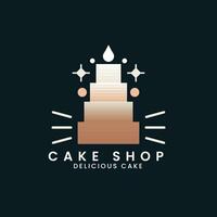 delizioso torta concetto forno negozio logo design vettore