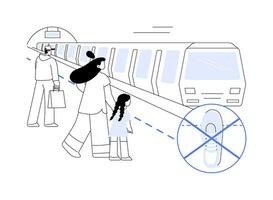 la metropolitana sicurezza astratto concetto vettore illustrazione.