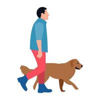 concetti di passeggiata per animali domestici vettore