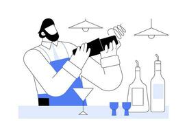 tremante cocktail astratto concetto vettore illustrazione.