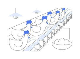 uovo produzione astratto concetto vettore illustrazione.