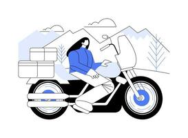 viaggio di motociclo astratto concetto vettore illustrazione.