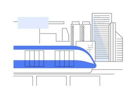 monorotaia treno astratto concetto vettore illustrazione.