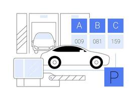 parcheggio guida sistema isolato cartone animato vettore illustrazioni.
