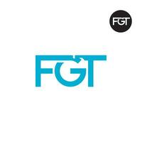 lettera fgt monogramma logo design vettore
