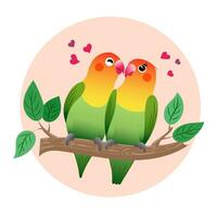 colorato vettore illustrazione di piccioncini nel amore