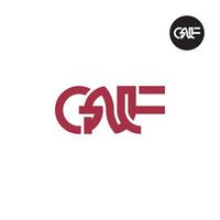 lettera gnf monogramma logo design vettore