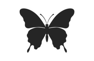un' bellissimo farfalla silhouette isolato su un' bianca sfondo, un' monarca farfalla vettore