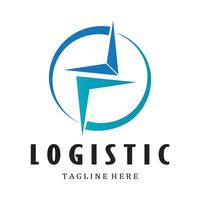 la logistica logo icona illustrazione vettore design distribuzione simbolo consegna di merce economia finanza