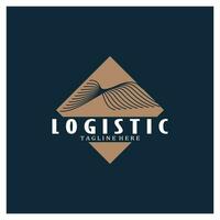 la logistica logo icona illustrazione vettore design distribuzione simbolo consegna di merce economia finanza