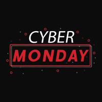 cyber monday, cyber monday tipografia t-shirt stampa vettoriali gratis