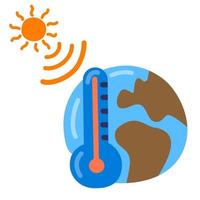 icona del riscaldamento globale vettore