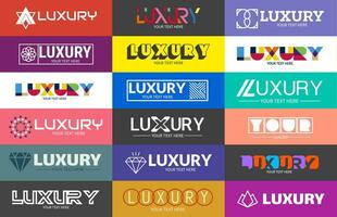 grande lusso impostare. elegante logo vettore design. piatto vettore illustrazione logo design.