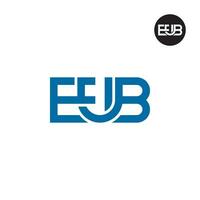 lettera eub monogramma logo design vettore