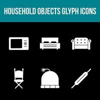 set di icone vettoriali di oggetti domestici unici