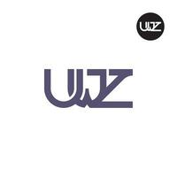 lettera uwz monogramma logo design vettore