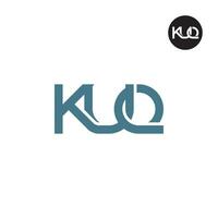 lettera kuq monogramma logo design vettore