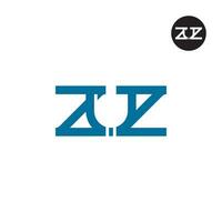 lettera zuz monogramma logo design vettore