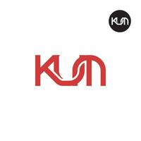 lettera kum monogramma logo design vettore