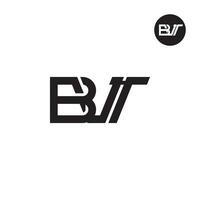 lettera bvt monogramma logo design vettore