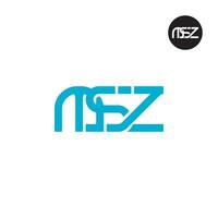lettera msz monogramma logo design vettore