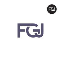 lettera fgj monogramma logo design vettore