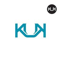 lettera kuk monogramma logo design vettore