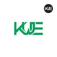 lettera kwe monogramma logo design vettore