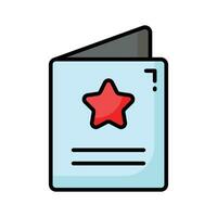 stella su carta mostrando concetto icona di saluto carta, invito carta vettore design