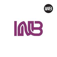 lettera inb monogramma logo design vettore