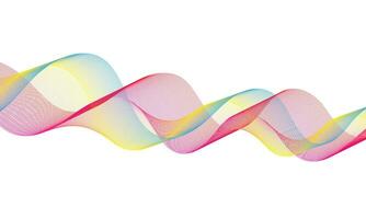 semplice astratto diverso arcobaleno colore ondulato aria linea modello arte opera vettore
