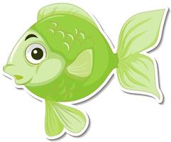 adesivo simpatico cartone animato di animali marini di pesce fish vettore