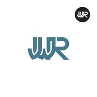 lettera jwr monogramma logo design vettore