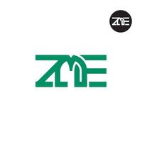 lettera zme monogramma logo design vettore