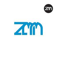 lettera zmm monogramma logo design vettore