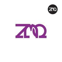 lettera zmq monogramma logo design vettore