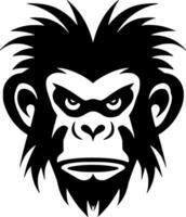 scimmia - nero e bianca isolato icona - vettore illustrazione