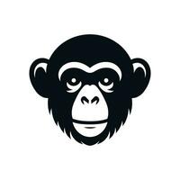 vettore illustrazione di un' scimpanzé nel silhouette