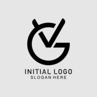 vg lettera logo design. creativo moderno v g lettere icona vettore illustrazione