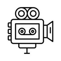 Vintage ▾ telecamera vettore design isolato su bianca sfondo