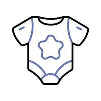 icona di bambino pagliaccetto nel moderno stile, bambino vestito vettore design