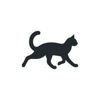 gatto silhouette logo design vettore illustrazione