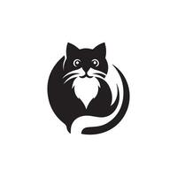 gatto silhouette logo design vettore illustrazione